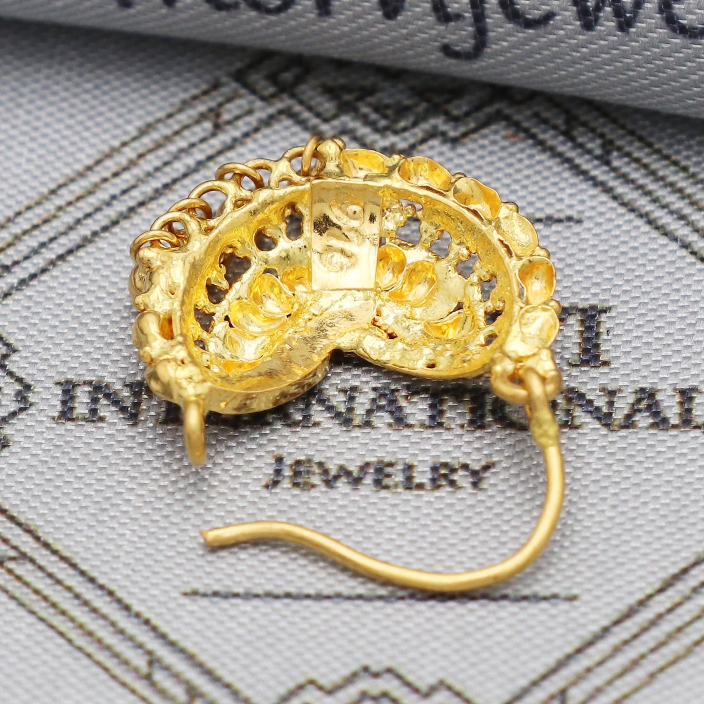 22k Yellow Gold Nose Ring Pin Indian Nath Handmade Jewelry For Gift, K5504