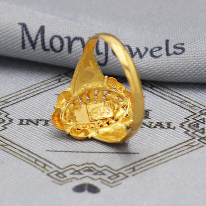 22k Gold Ring Jewelry, 22kt Handmade Indian Vintage and antique design, Pure Gold Ring, All Size, K5552