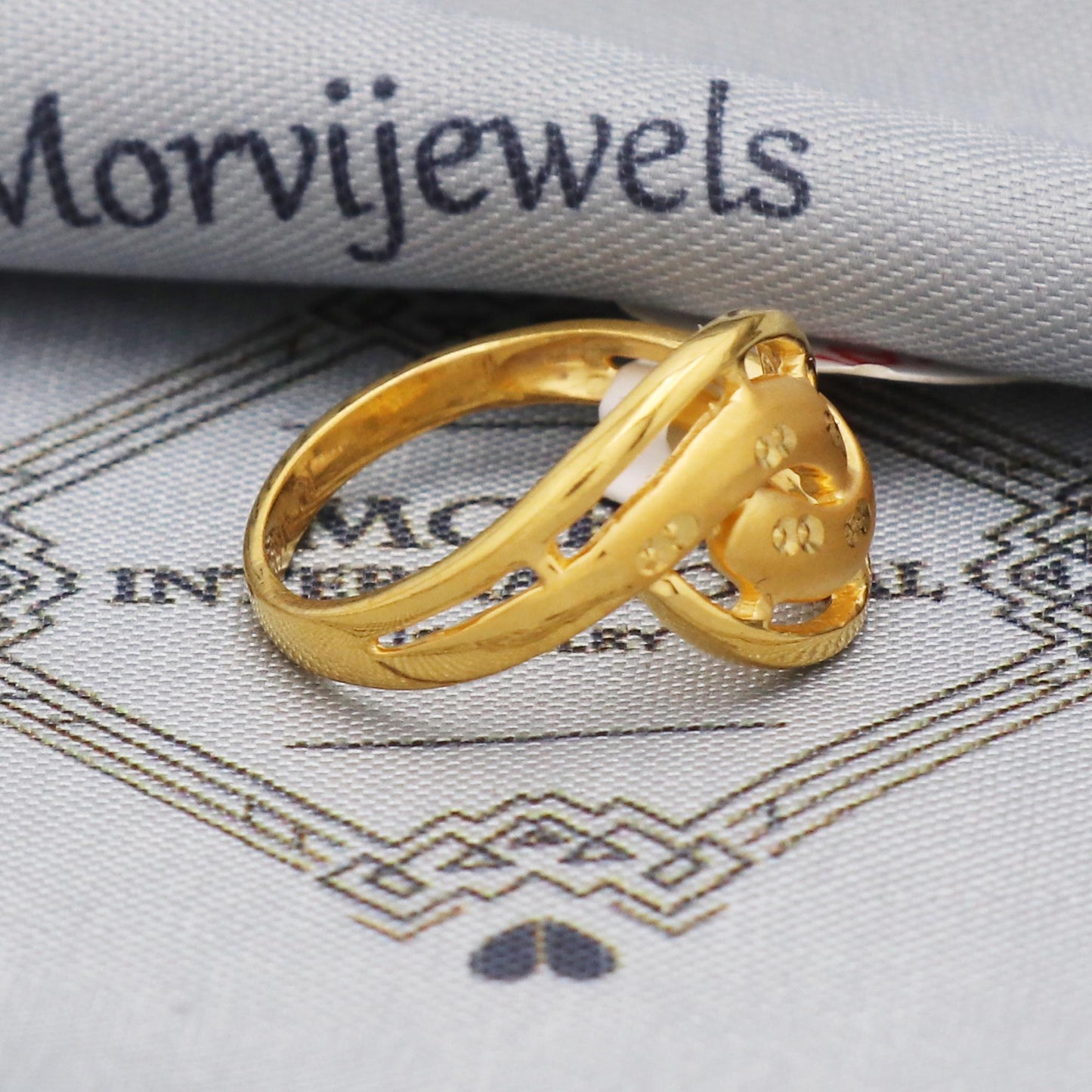 22k Gold Ring, Handmade Gold Jewelry,