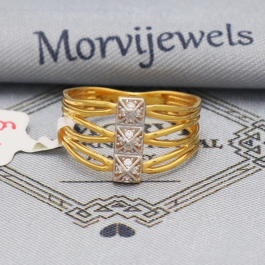 Art Deco Gold Ring, 22k Gold Ring Solid Gold Jewelry