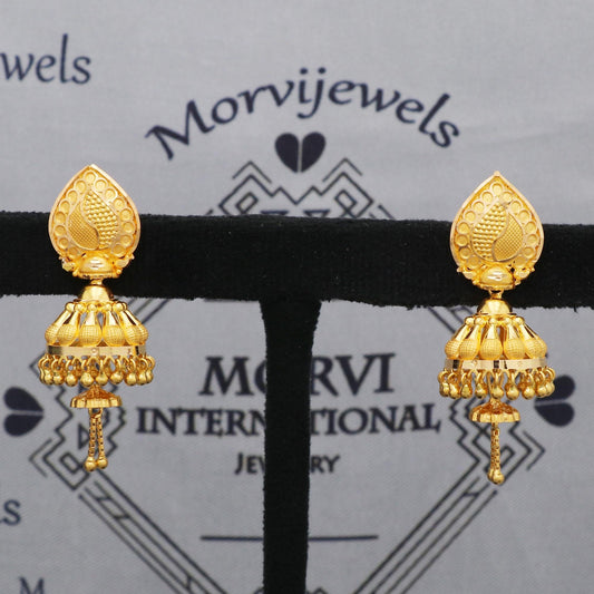 22K Jhumka Indian Earrings,K5593