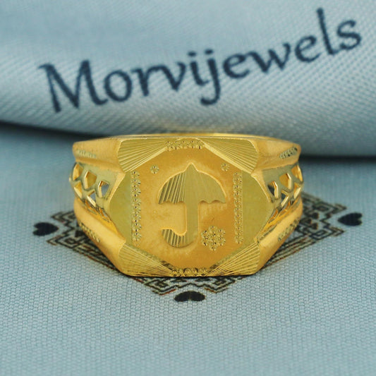 22k solid gold ring, hand carved 22k gold solid gold ring jewelry