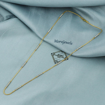22k Gold Chain Necklace Rounded Serpentine Chain Anniversary Wedding Gift Tube chain, Handmade Gold Chain, pure gold necklace chain
