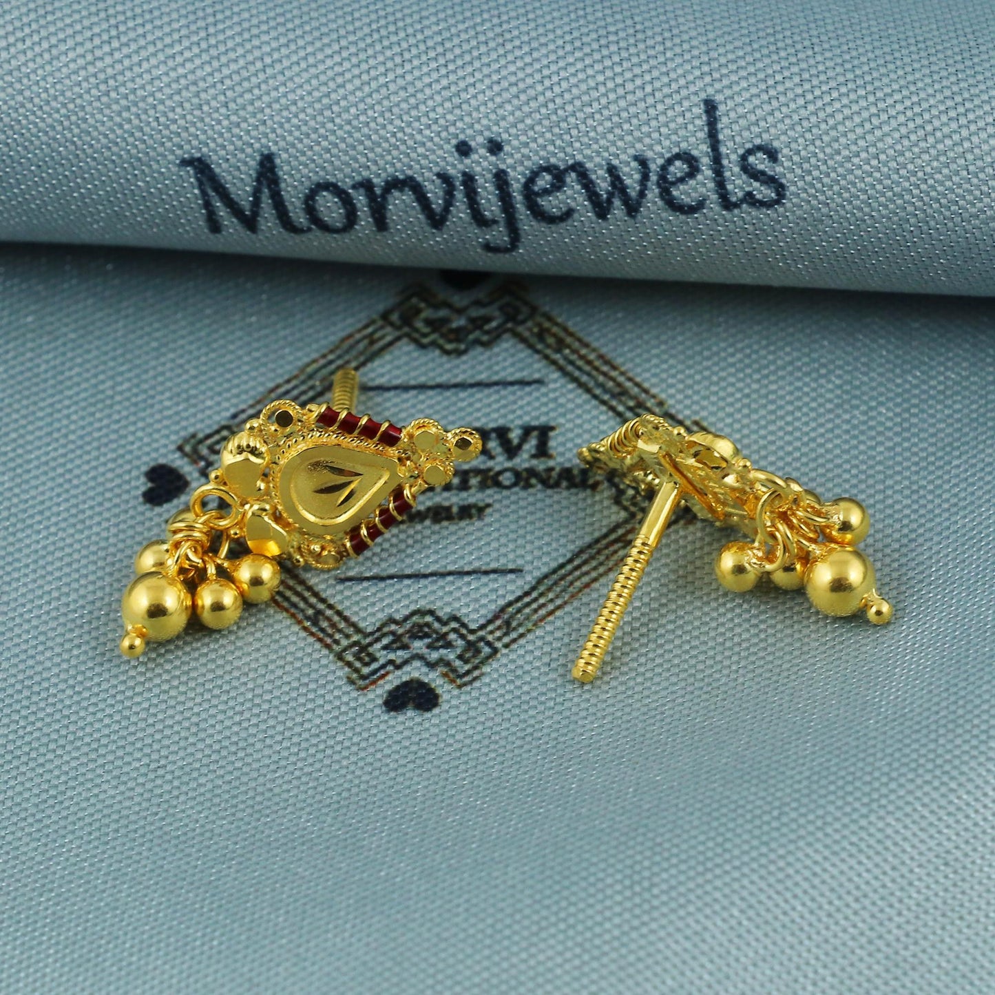 22k Yellow Gold Earrings jewelry for women