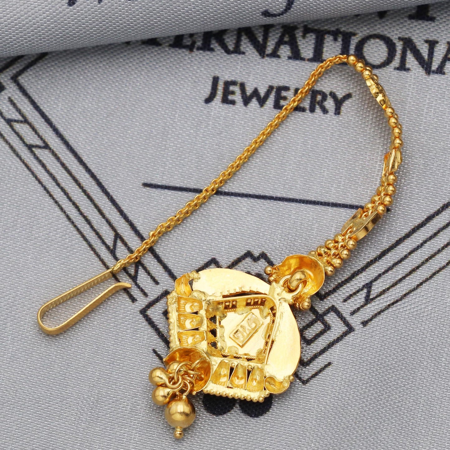 22k Gold Maang Tikka Head Pendant Jewelry For Wedding Party Wear, Traditional Indian Gold Handmade Jewelry for Gift, K5614