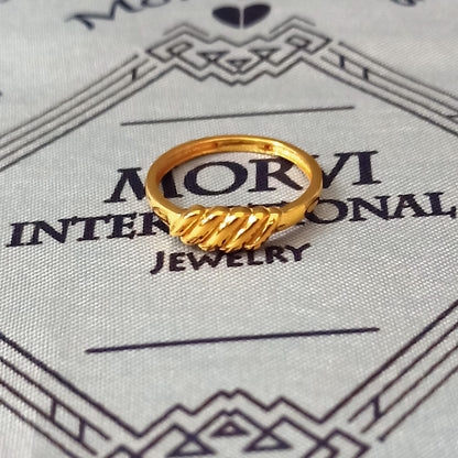 22k Yellow Gold Handmade Ring Jewelry for Gift, K5665