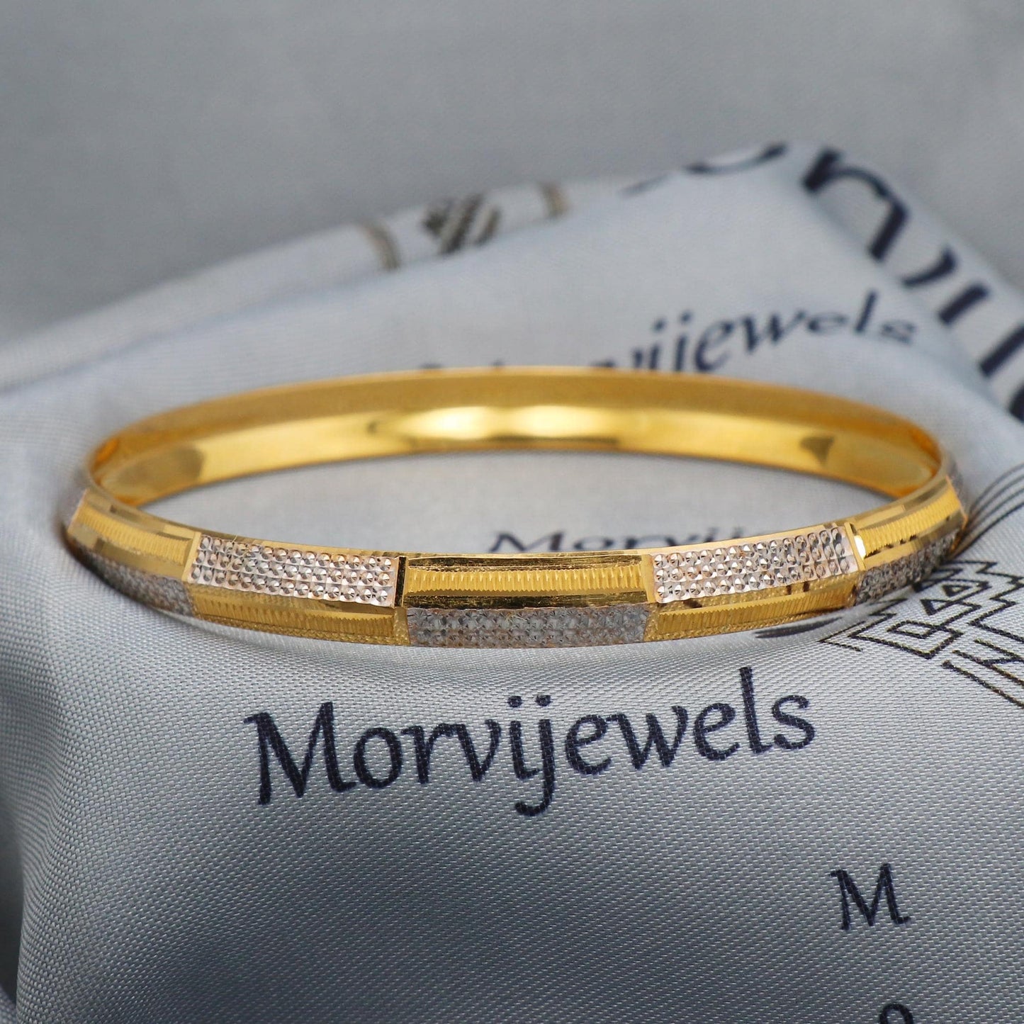 Kada Indian sikh punjabi style 22k Gold Bangle Bracelet Indian Handmade Jewelry, K5427