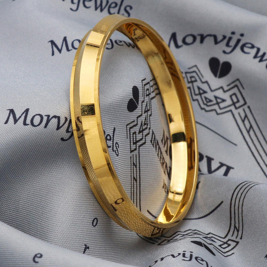 mens 22k Gold Kada Bangle Bracelet Indian Handmade Jewelry, Sikh Punjabi Style Men Bangle Bracelet,  K5430
