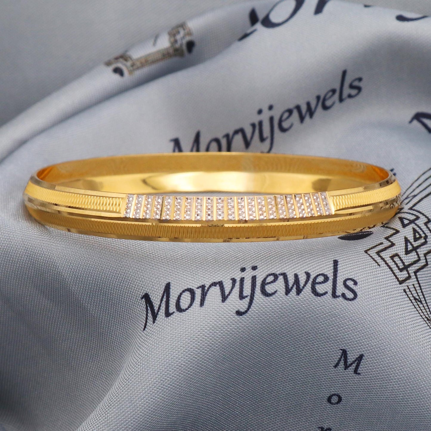 Real 22k Gold Bangle Bracelet Kada from India Handmade Jewelry, K5432