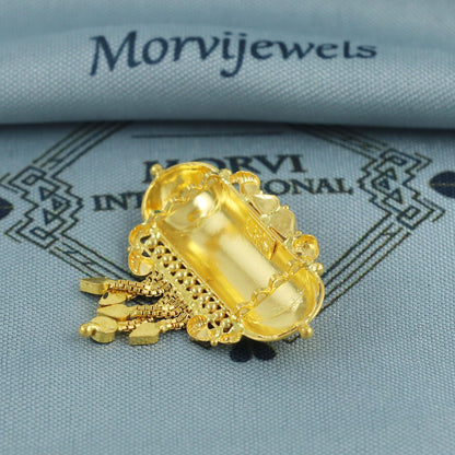 22k Yellow Gold Handcrafted Pendant Necklace Jewelry, Pure gold necklace indian gold necklace, gift for wife, K5677