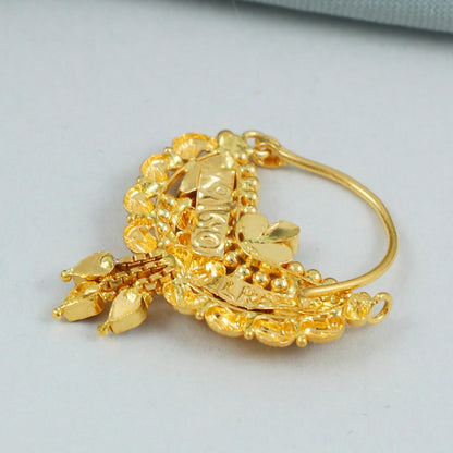 Women 22k Nose Ring Handmade Indian Jewelry, K4584