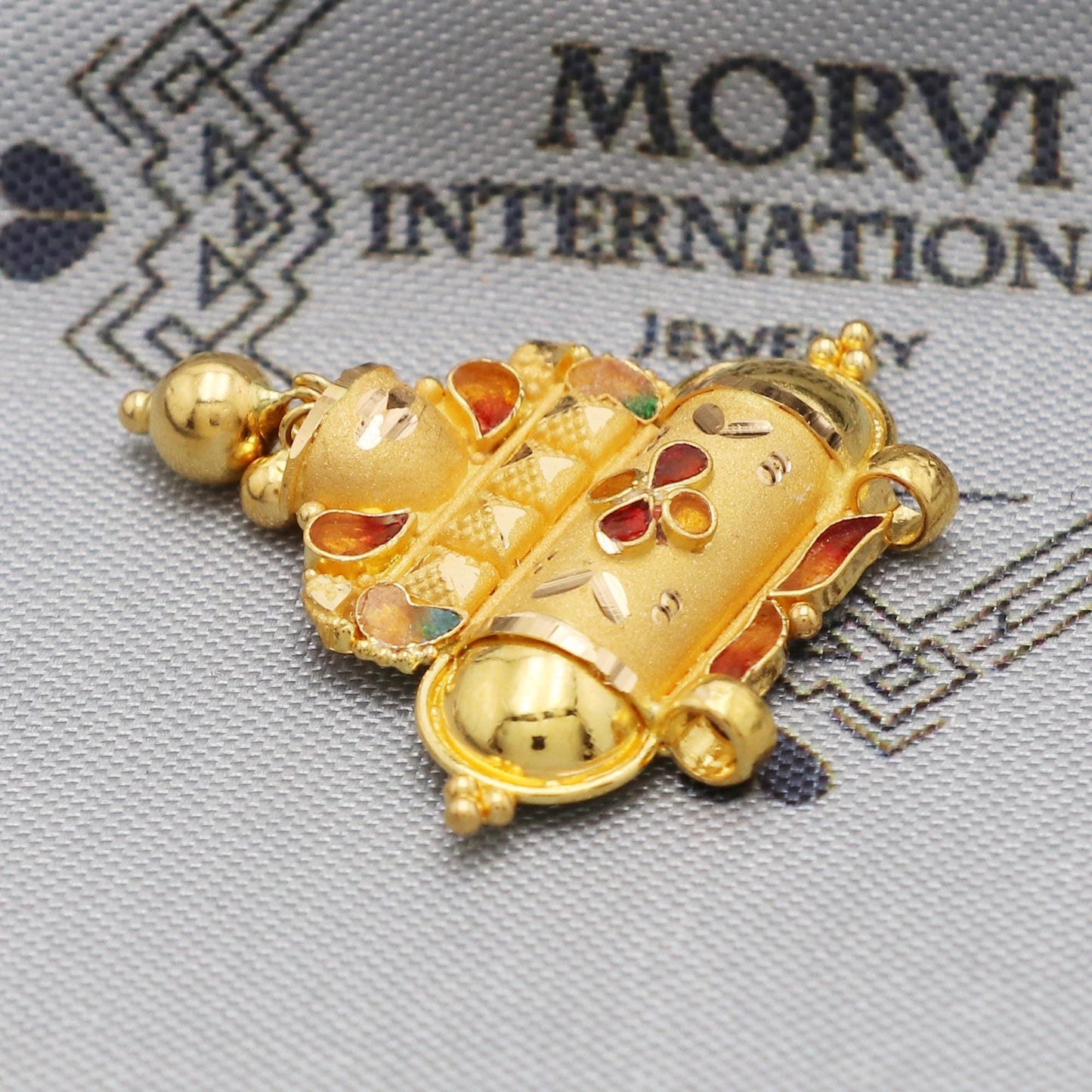 Indian Pendant Handmade 22k Yellow Gold Chain Necklace Jewelry, Pure gold necklace indian gold necklace, gift for wife, K5507
