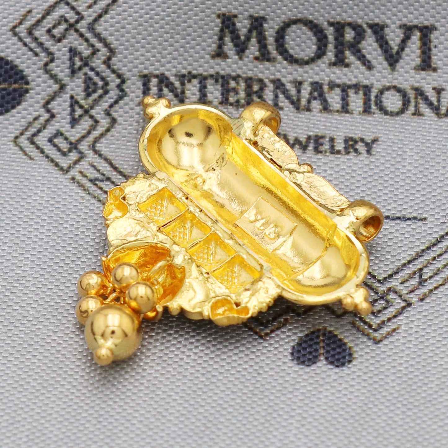 Indian Pendant Handmade 22k Yellow Gold Chain Necklace Jewelry, Pure gold necklace indian gold necklace, gift for wife, K5507