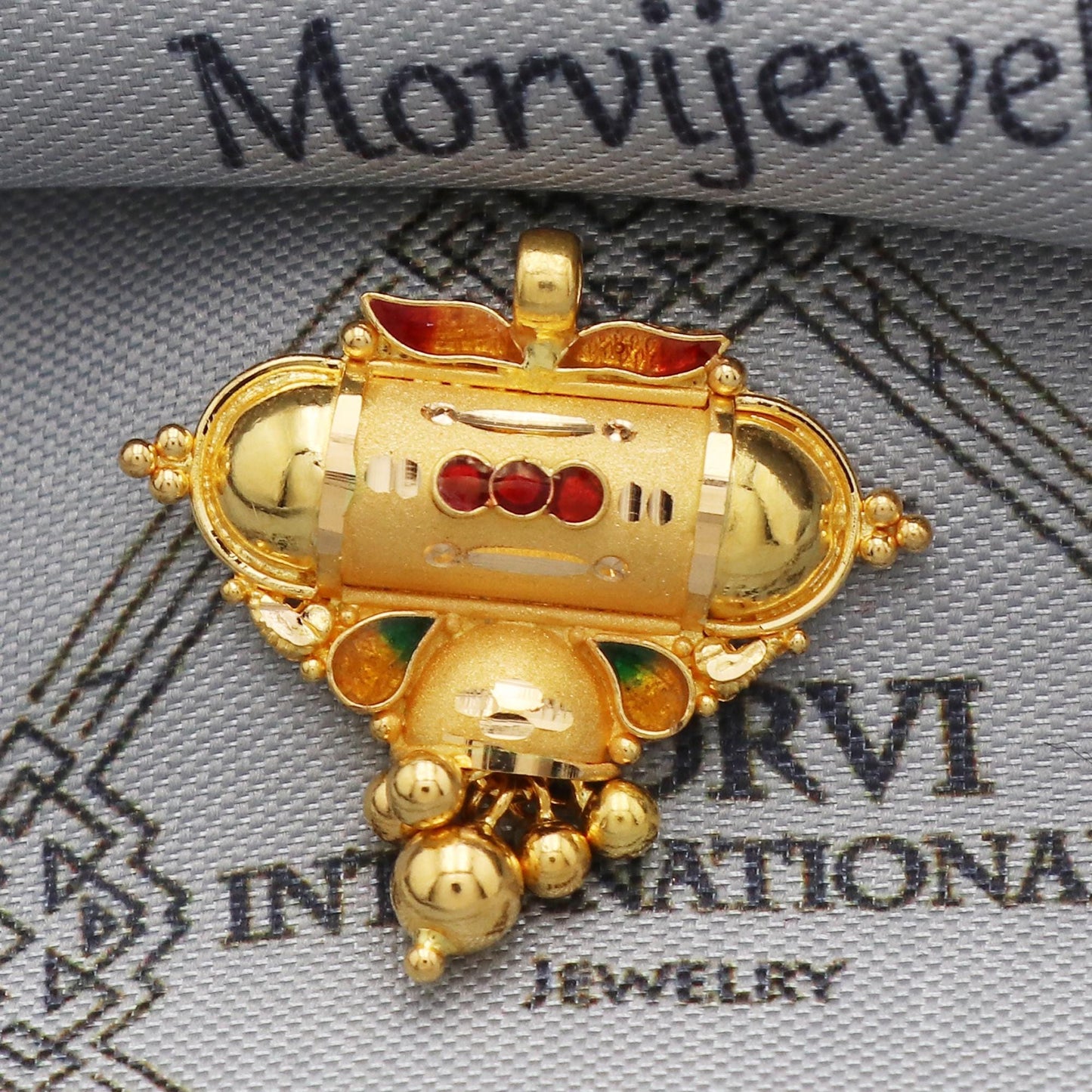 Indian Pendant Handmade 22k Yellow Gold Chain Necklace Jewelry, Pure gold necklace indian gold necklace, gift for wife, K5510