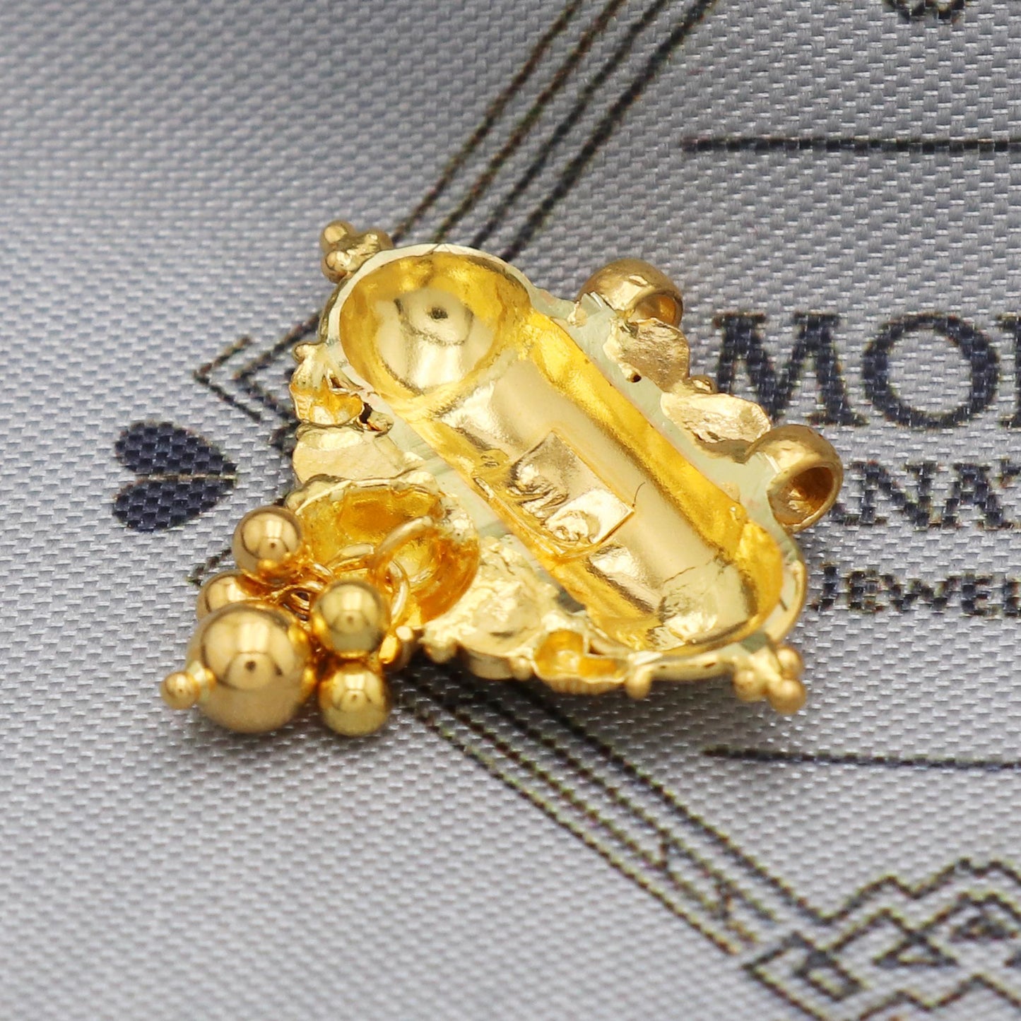 Indian Pendant Handmade 22k Yellow Gold Chain Necklace Jewelry, Pure gold necklace indian gold necklace, gift for wife, K5512