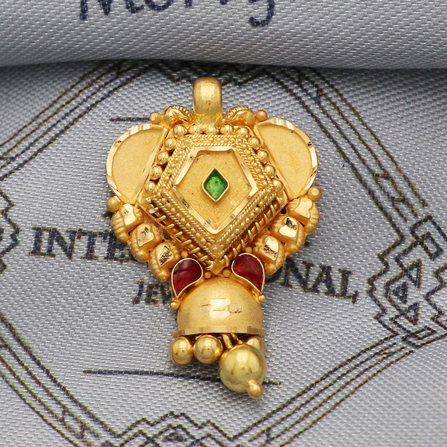 Indian Pendant Handmade 22k Yellow Gold Chain Necklace Jewelry, Pure gold necklace indian gold necklace, gift for wife, K5517