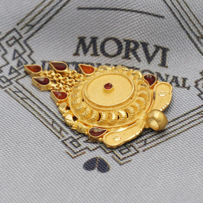 Indian Pendant Handmade 22k Yellow Gold Chain Necklace Jewelry, Pure gold necklace indian gold necklace, gift for wife, K5530