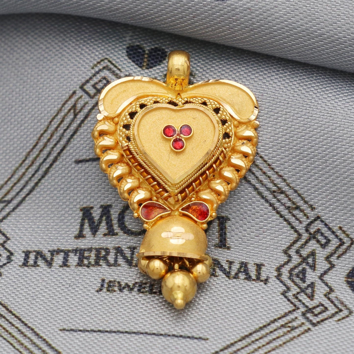 Indian Pendant Handmade 22k Yellow Gold Chain Necklace Jewelry, Pure gold necklace indian gold necklace, gift for wife, K5532