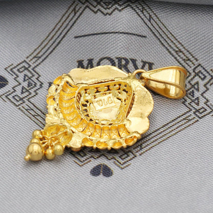Indian Design 22k Gold Chain Pendant Jewelry, K5540