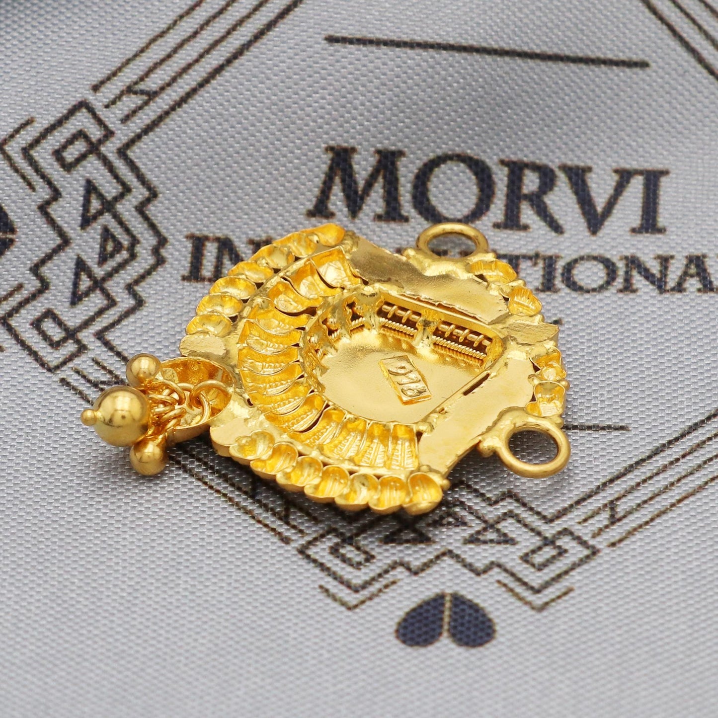 Indian Pendant Handmade 22k Yellow Gold Chain Necklace Jewelry, Pure gold necklace indian gold necklace, gift for wife, K5632