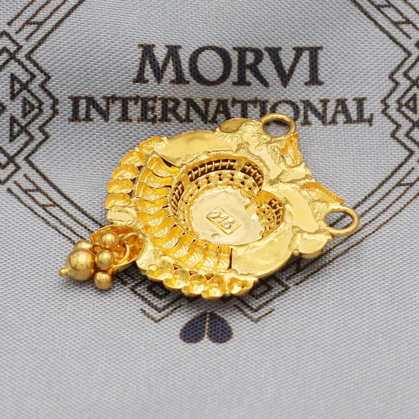 Indian Pendant Handmade 22k Yellow Gold Chain Necklace Jewelry, Pure gold necklace indian gold necklace, gift for wife, K5634