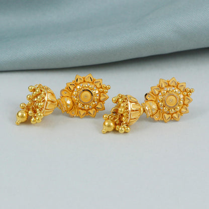 Handmade 22k Gold Earrings Women Jewelry for Gift, K4592