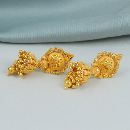 women earrings made in 22k gold real, K4593