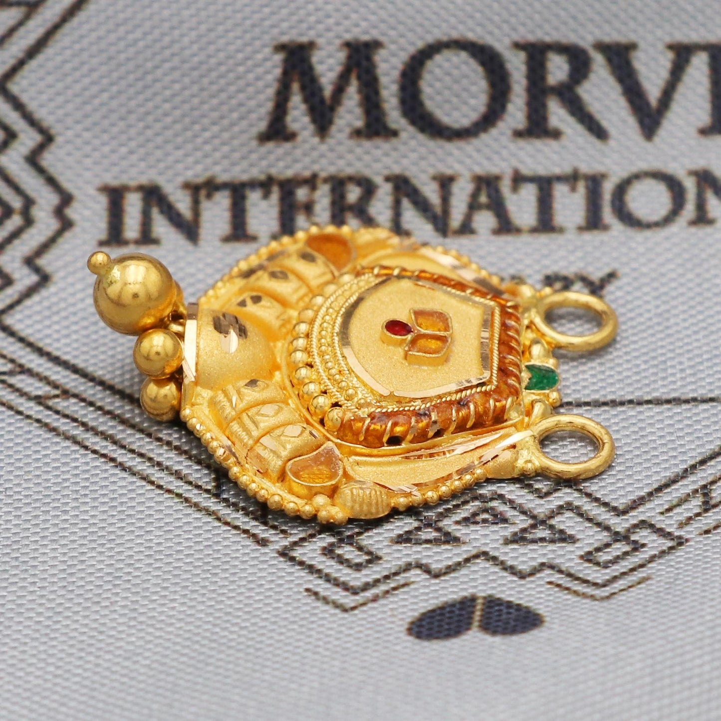 22k Yellow Gold Pendant Indian Jewelry, Pure gold pendant Indian gold pendant, gift for wife, K5641