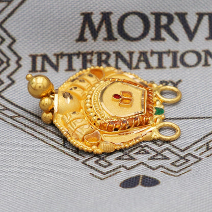22k Yellow Gold Pendant Indian Jewelry, Pure gold pendant Indian gold pendant, gift for wife, K5641