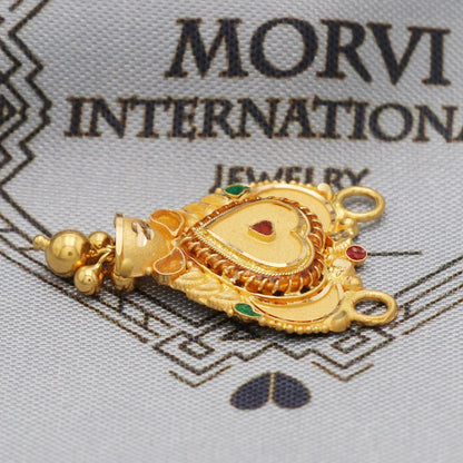 22k Yellow Gold Pendant Indian Jewelry, Pure gold Indian gold Pendant , gift for wife, K5643