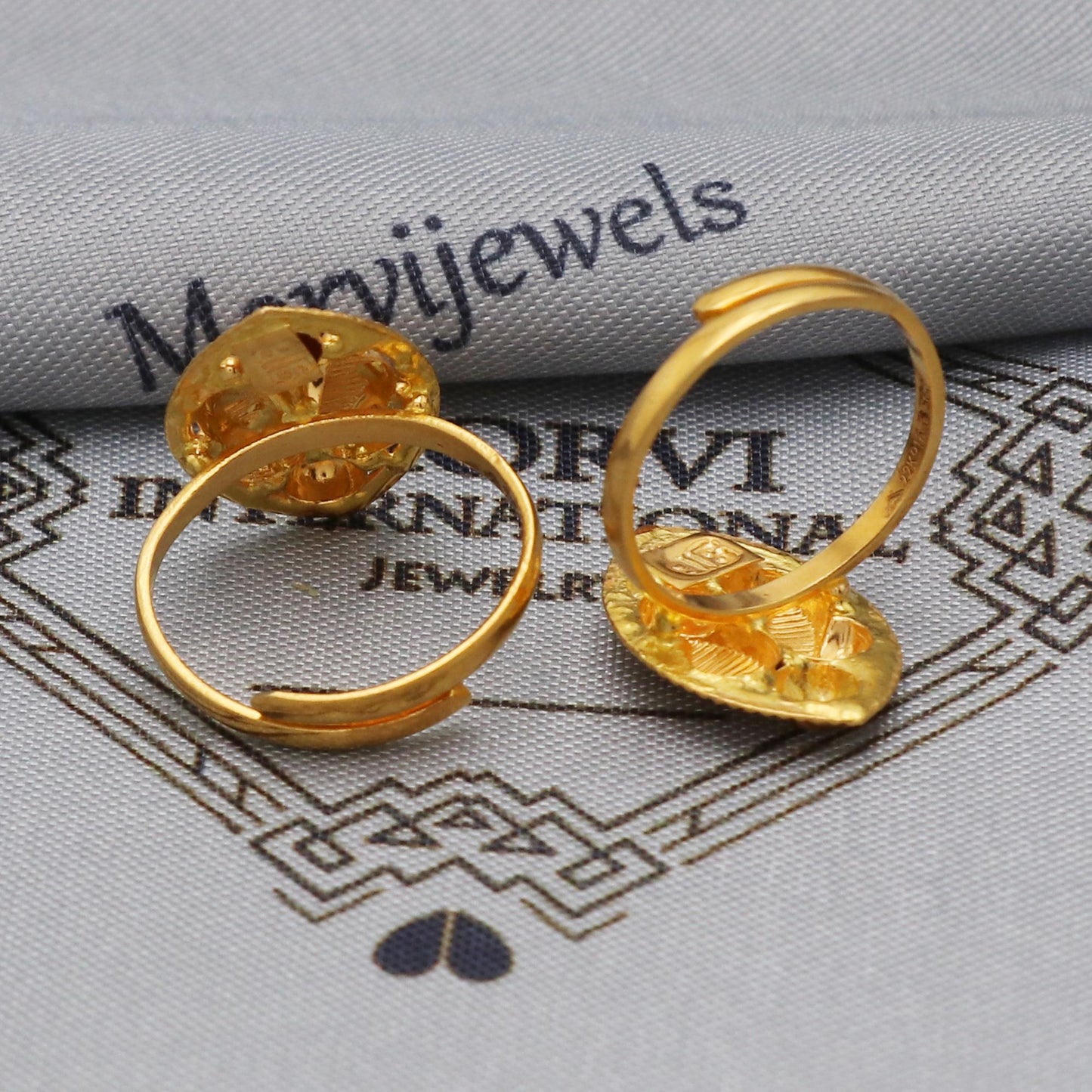 Solid 22k Pure Gold finger toe ring, Handmade gold toe ring pair for women, Indian gold toe jewelry, real gold bichiya Gift, K5647