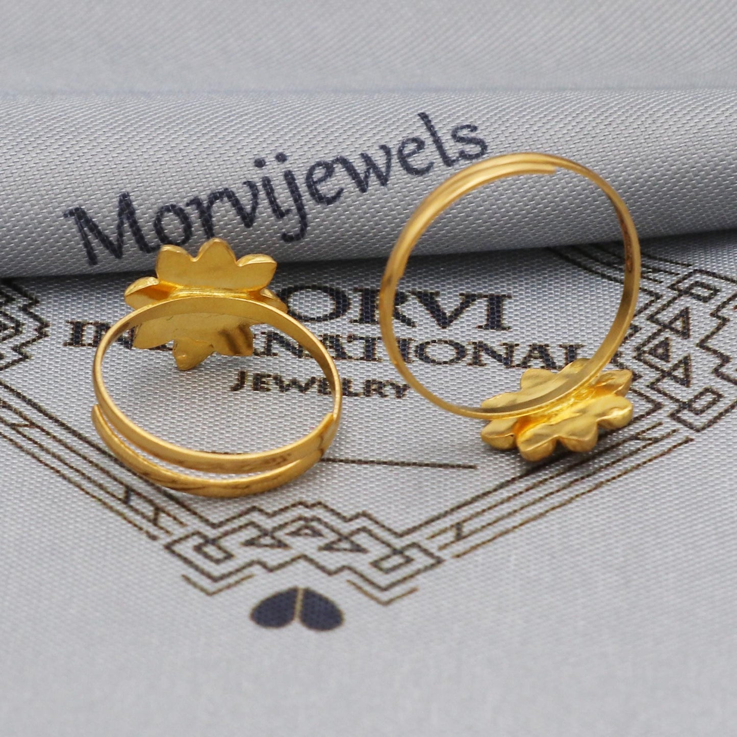 22k Yellow Gold bichiya toe ring, Handmade gold toe ring pair for women, Indian gold toe jewelry, real gold bichiya Gift, K5648