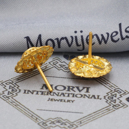 22k gold stud earrings, K5447