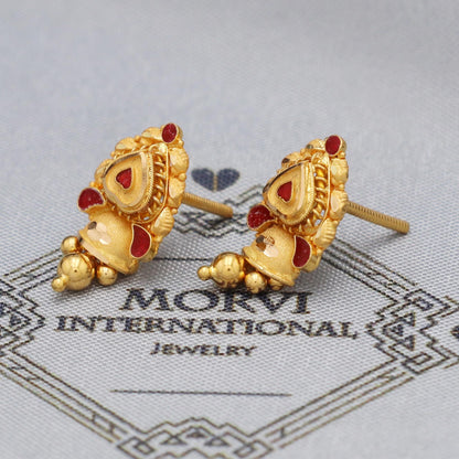 Real 22k gold earrings, K5463