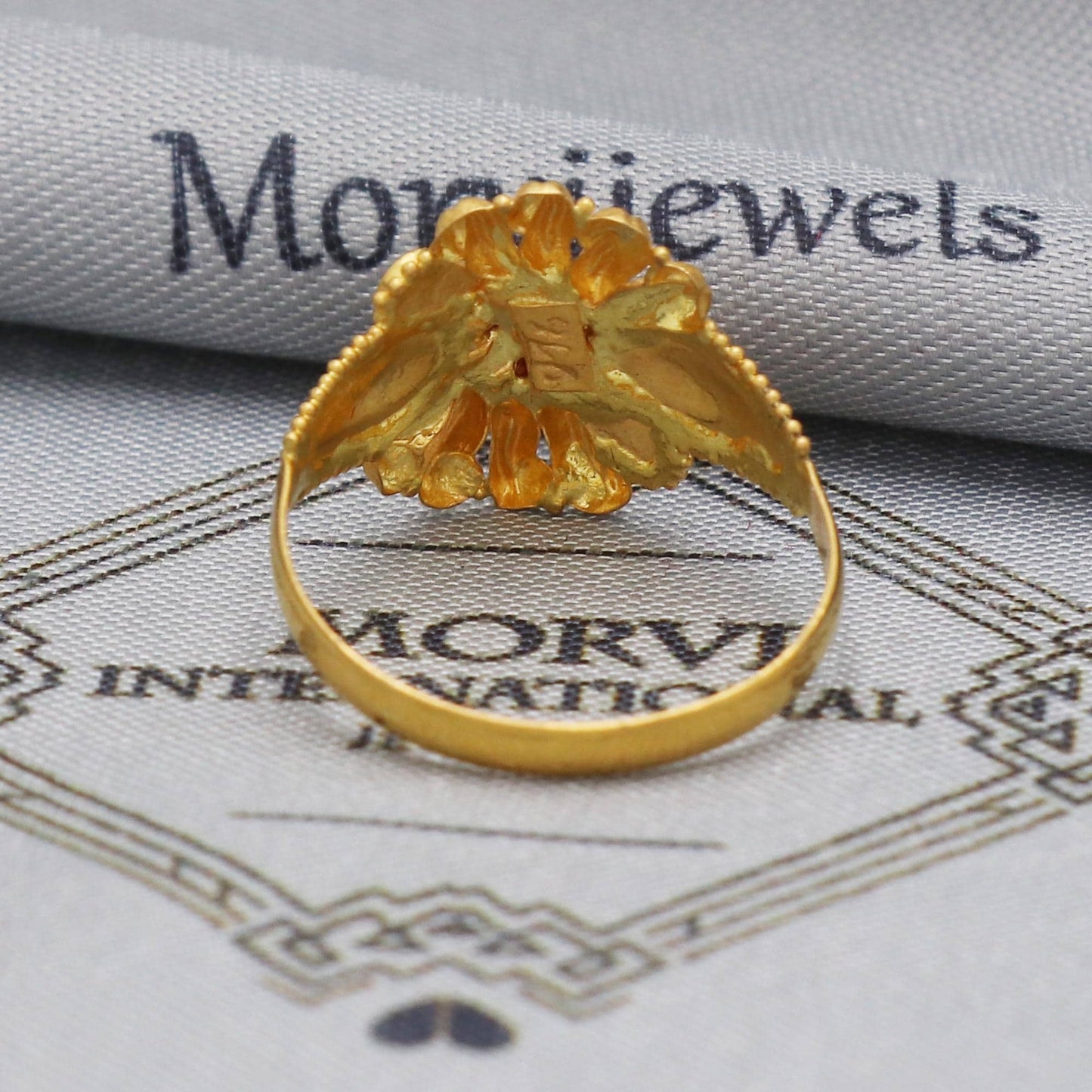 22k Gold Ring Wedding Women Handmade Indian Jewelry for Gift