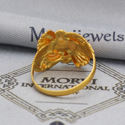 22k gold ring Jewelry, 22kt handcrafted indian vintage and antique design, pure gold ring, All Size, K5545