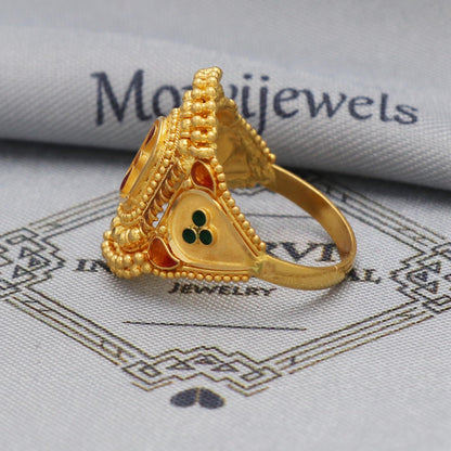 22k Gold Ring Jewelry, 22kt Handmade Indian Vintage and antique design, Pure Gold Ring, All Size, K5554