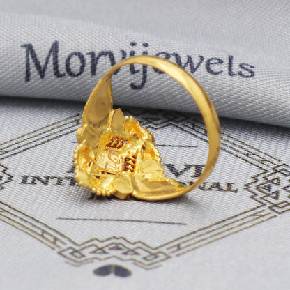 Pure 22kt Gold Ring, 22kt Solid Gold Ring, Handmade Women Ring,