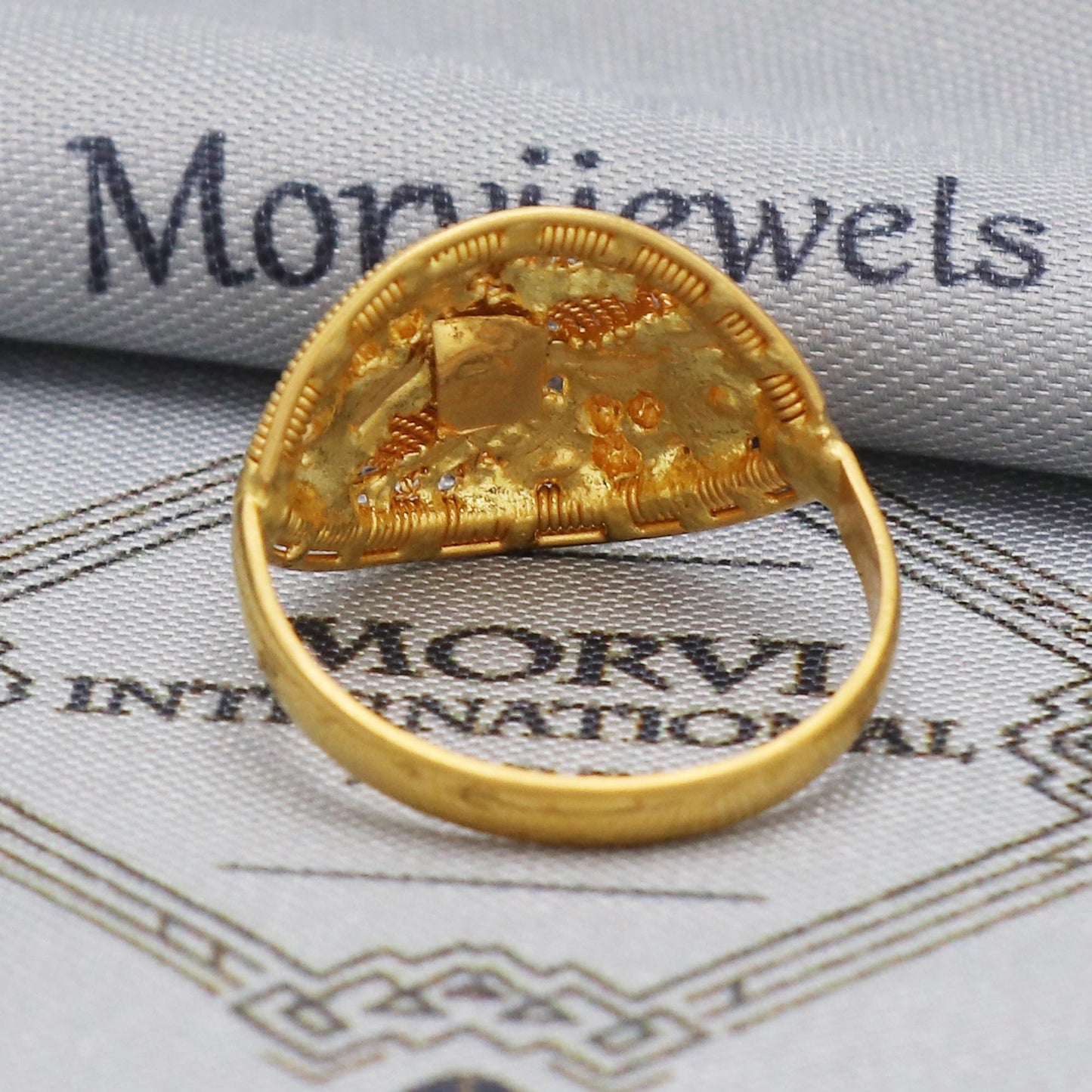 22k Yellow Gold Ring Jewelry, 22kt Handmade Indian Vintage and antique design, Pure Gold Ring, All Size, K5559