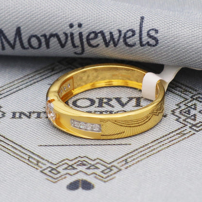 Pure 22k Yellow Gold Ring Jewelry, 22kt Handmade Unisex Gold Ring, All Size, K5566