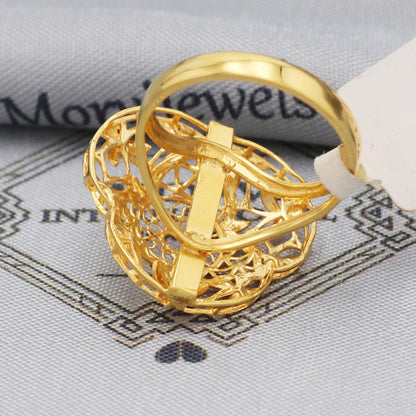 Filigree 22k Yellow Gold Ring Jewelry for Gift