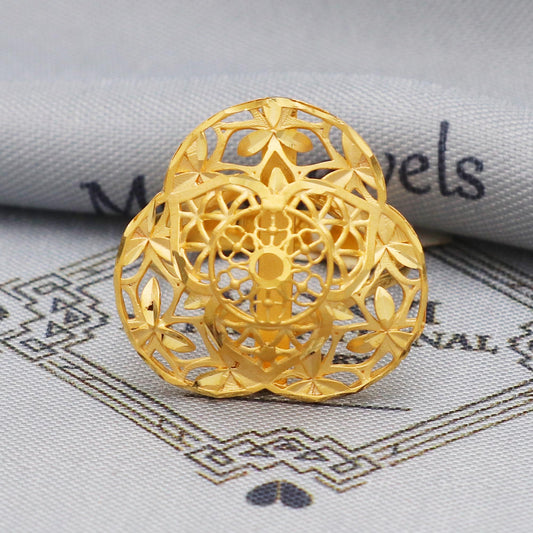 Filigree 22k Yellow Gold Ring Jewelry for Gift