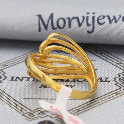 Designer 22 karat Hallmark Ring, Intricate women design luxury ring for women, 22k gold ring Handmade art Ring