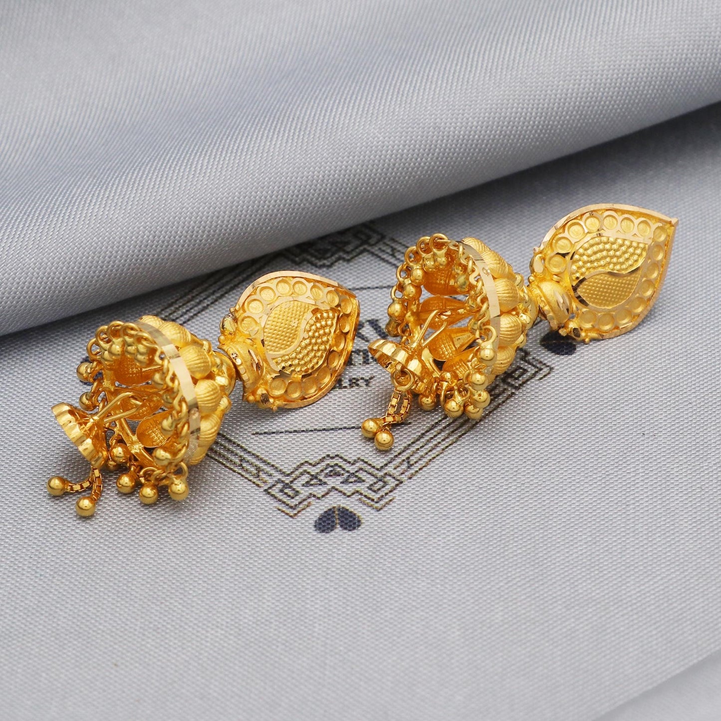 22K Jhumka Indian Earrings,K5593