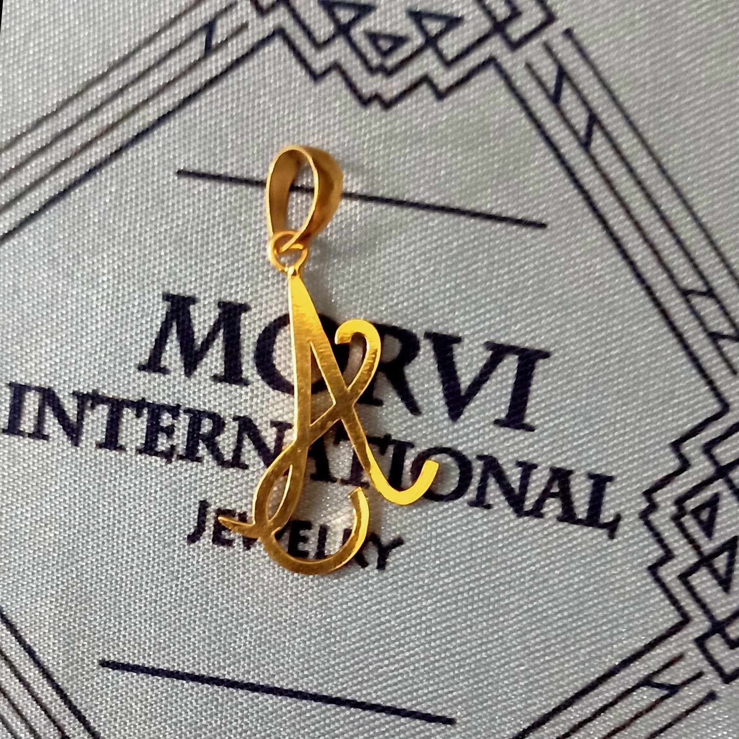 A-S Name Pendant, 22k Gold Pendant Jewelry, 22kt Handmade Indian Any Alphabet Pendant, Pure Gold Pendant, All Size, K5663