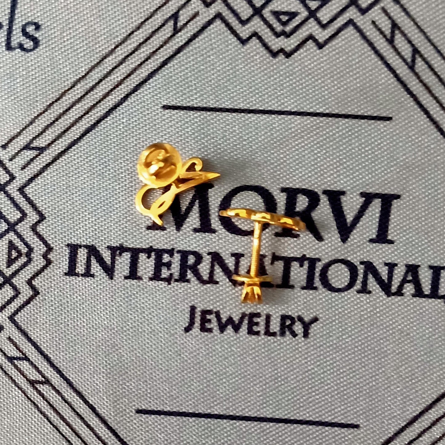 A-S Name Earrings, 22k Gold Earrings Jewelry, 22kt Handmade Indian Any Alphabet Earrings, Pure Gold Earrings, K5664
