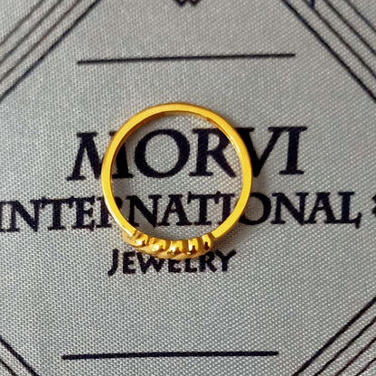 22k Yellow Gold Handmade Ring Jewelry for Gift, K5665