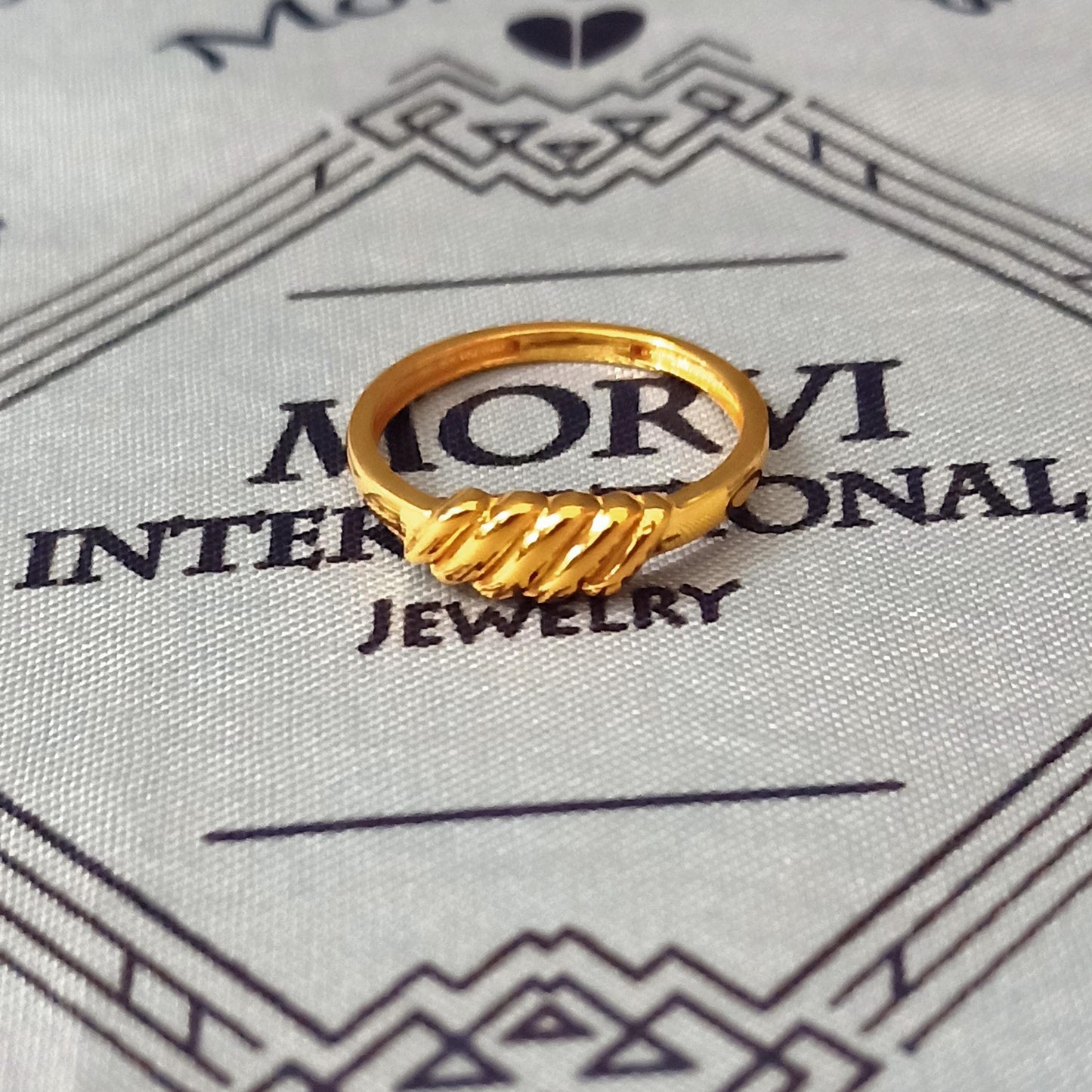 22k Yellow Gold Handmade Ring Jewelry for Gift, K5665