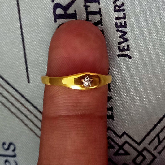 solid 22k yellow gold ring jewelry, 22kt handmade women gold ring, All Size, K5666