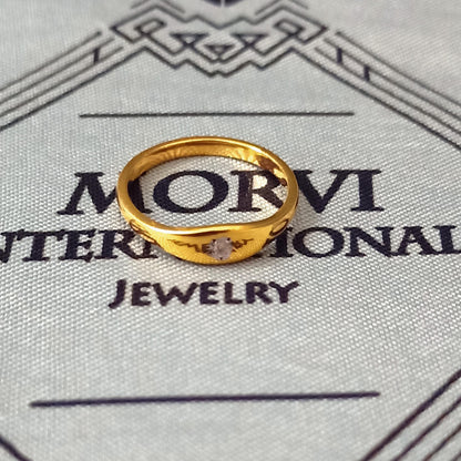 solid 22k yellow gold ring jewelry, 22kt handmade women gold ring, All Size, K5666